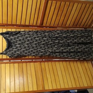 Ladies Heaet Soul Long Black/Beige Dress Size M